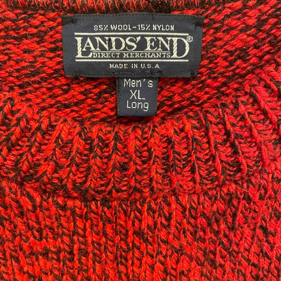 Lands’ End l. Men’s Vintage. Wool Crewneck. Pullover Sweater. Size XL Long - Picture 3 of 4